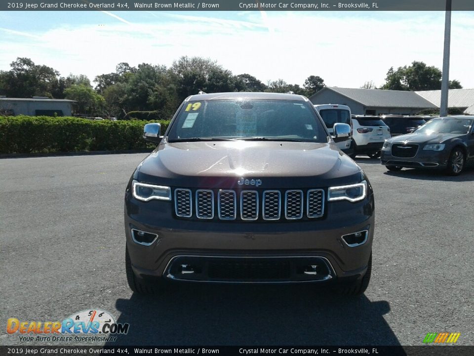 2019 Jeep Grand Cherokee Overland 4x4 Walnut Brown Metallic / Brown Photo #8