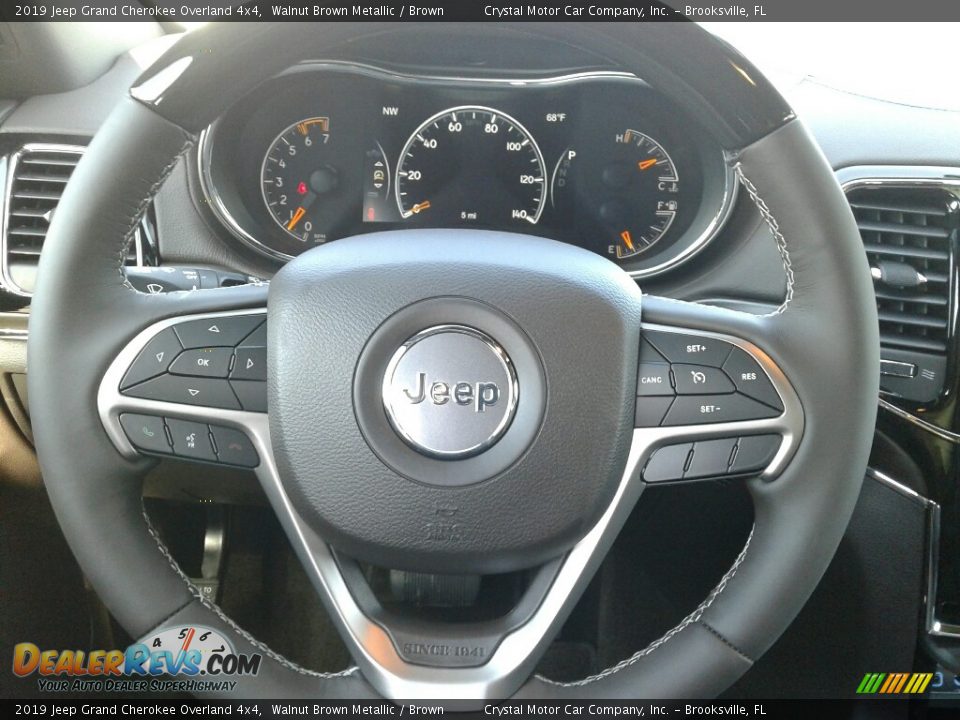 2019 Jeep Grand Cherokee Overland 4x4 Walnut Brown Metallic / Brown Photo #14
