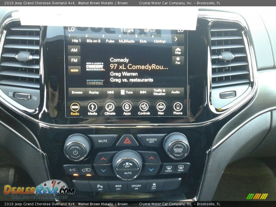 2019 Jeep Grand Cherokee Overland 4x4 Walnut Brown Metallic / Brown Photo #15