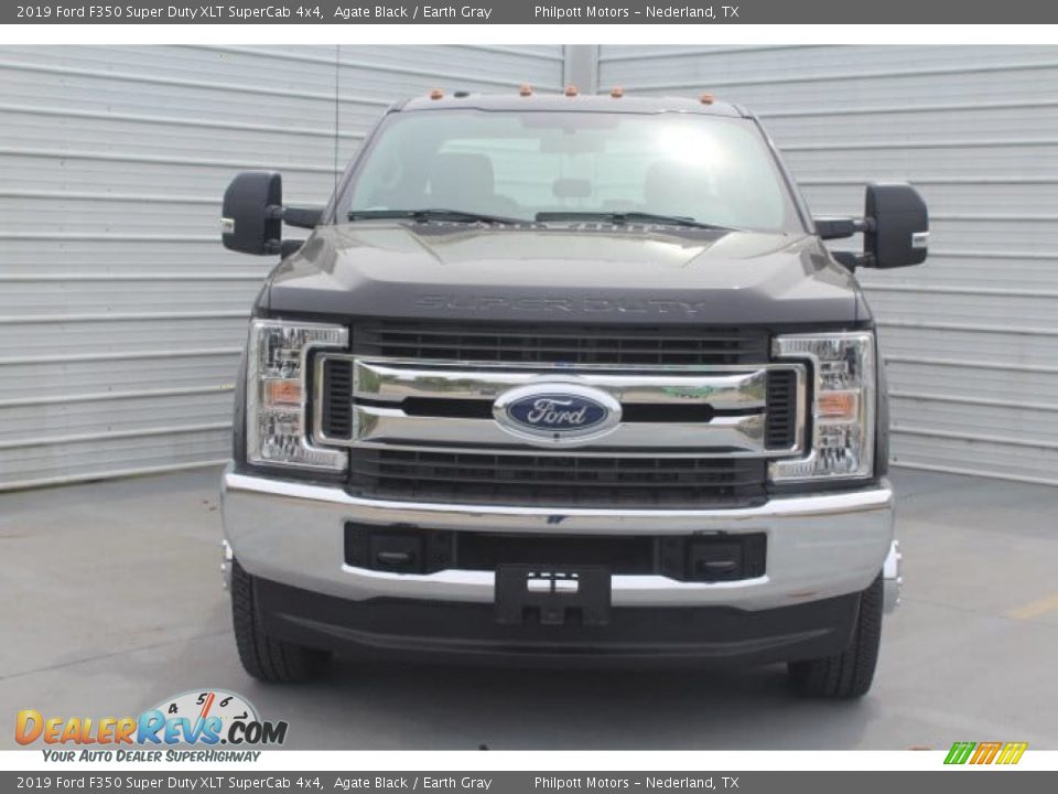 2019 Ford F350 Super Duty XLT SuperCab 4x4 Agate Black / Earth Gray Photo #3
