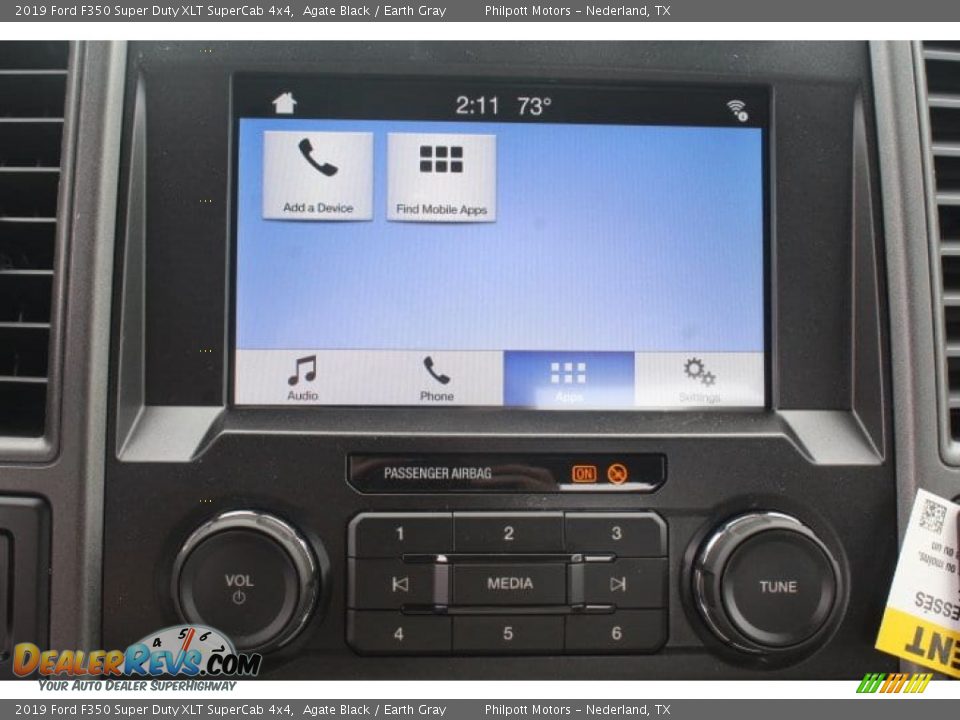 2019 Ford F350 Super Duty XLT SuperCab 4x4 Agate Black / Earth Gray Photo #11