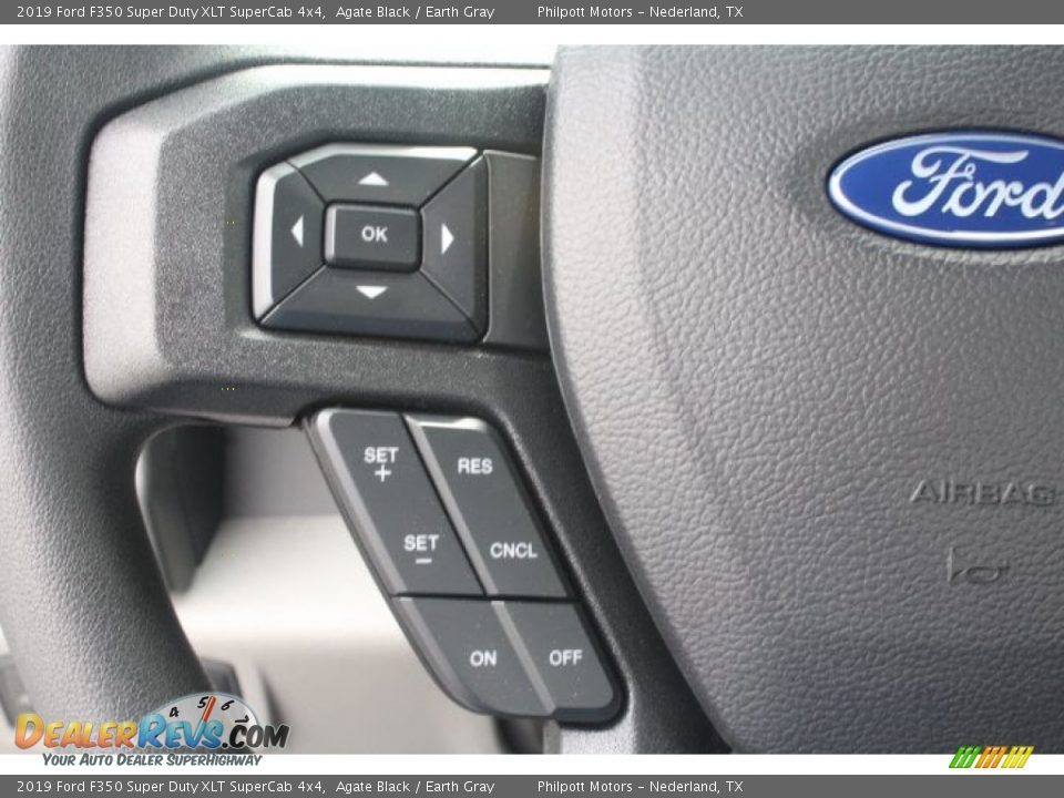 2019 Ford F350 Super Duty XLT SuperCab 4x4 Agate Black / Earth Gray Photo #14