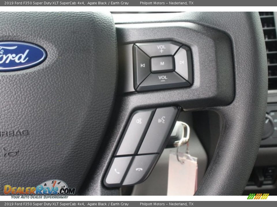 2019 Ford F350 Super Duty XLT SuperCab 4x4 Agate Black / Earth Gray Photo #15