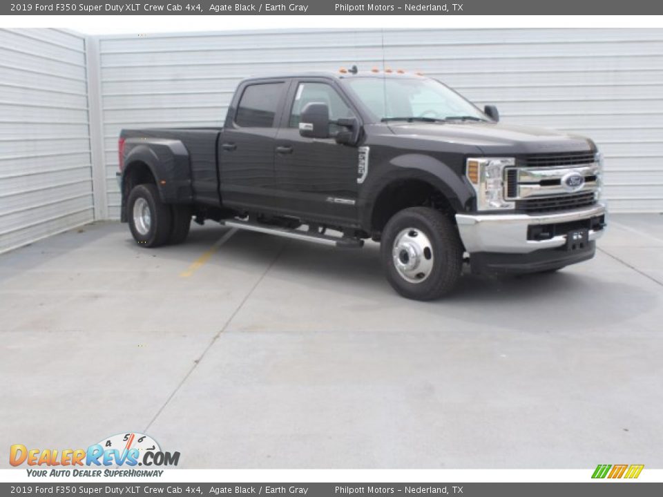 2019 Ford F350 Super Duty XLT Crew Cab 4x4 Agate Black / Earth Gray Photo #2