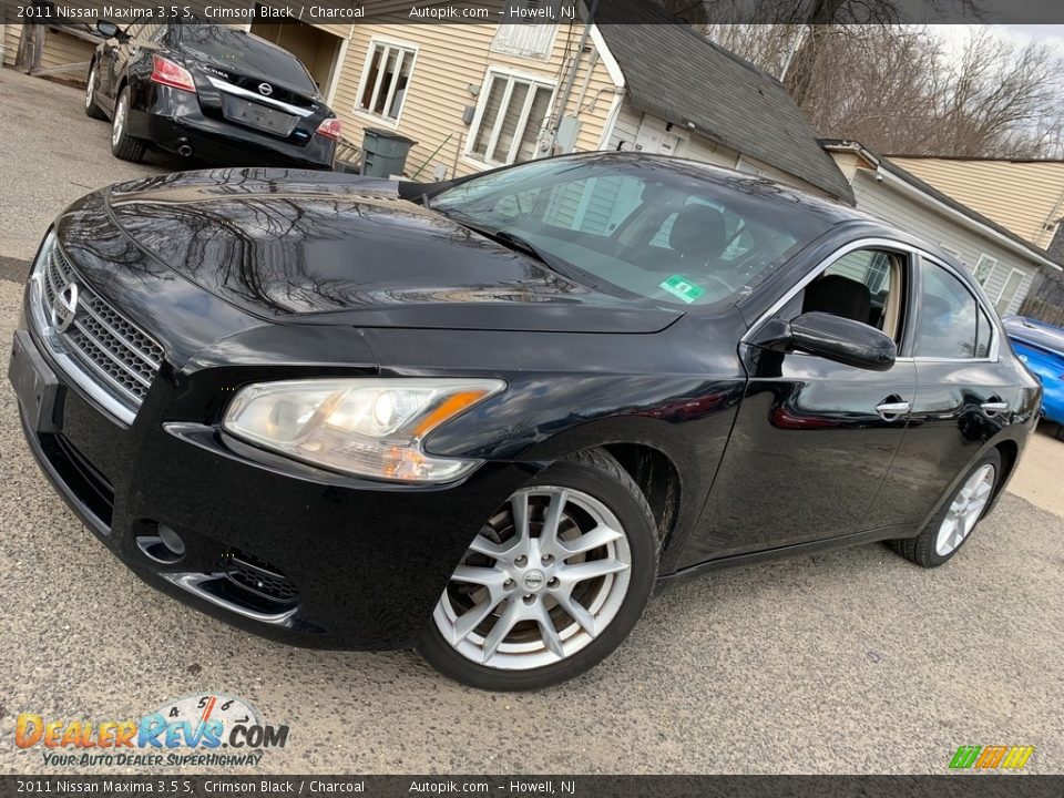 2011 Nissan Maxima 3.5 S Crimson Black / Charcoal Photo #1