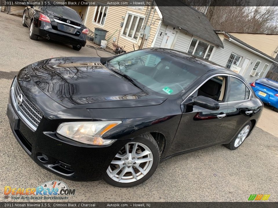 2011 Nissan Maxima 3.5 S Crimson Black / Charcoal Photo #2