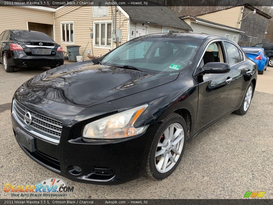 2011 Nissan Maxima 3.5 S Crimson Black / Charcoal Photo #3