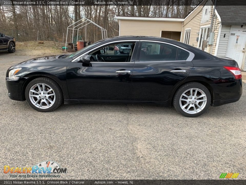 2011 Nissan Maxima 3.5 S Crimson Black / Charcoal Photo #4