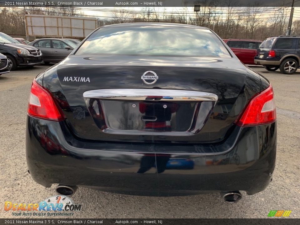 2011 Nissan Maxima 3.5 S Crimson Black / Charcoal Photo #6