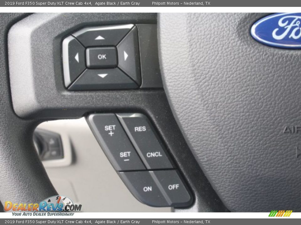 2019 Ford F350 Super Duty XLT Crew Cab 4x4 Agate Black / Earth Gray Photo #13