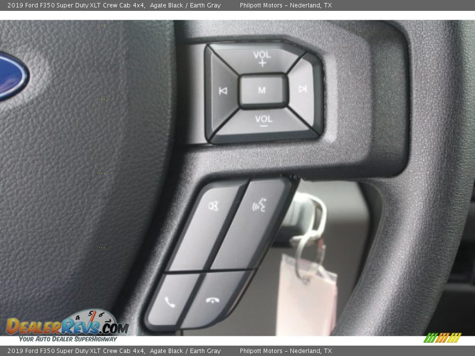 2019 Ford F350 Super Duty XLT Crew Cab 4x4 Agate Black / Earth Gray Photo #14