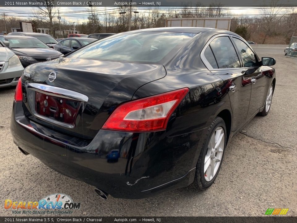 2011 Nissan Maxima 3.5 S Crimson Black / Charcoal Photo #8