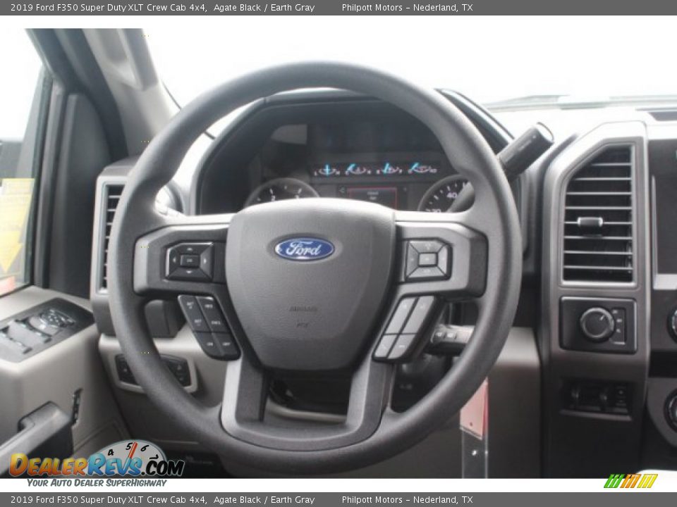 2019 Ford F350 Super Duty XLT Crew Cab 4x4 Agate Black / Earth Gray Photo #18
