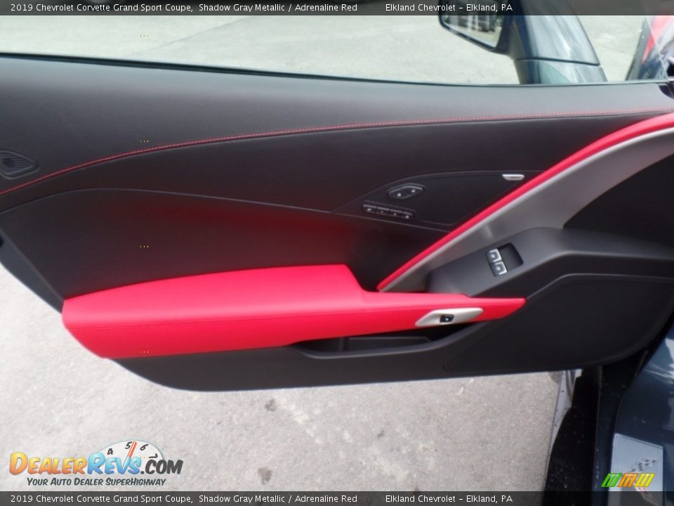 2019 Chevrolet Corvette Grand Sport Coupe Shadow Gray Metallic / Adrenaline Red Photo #24
