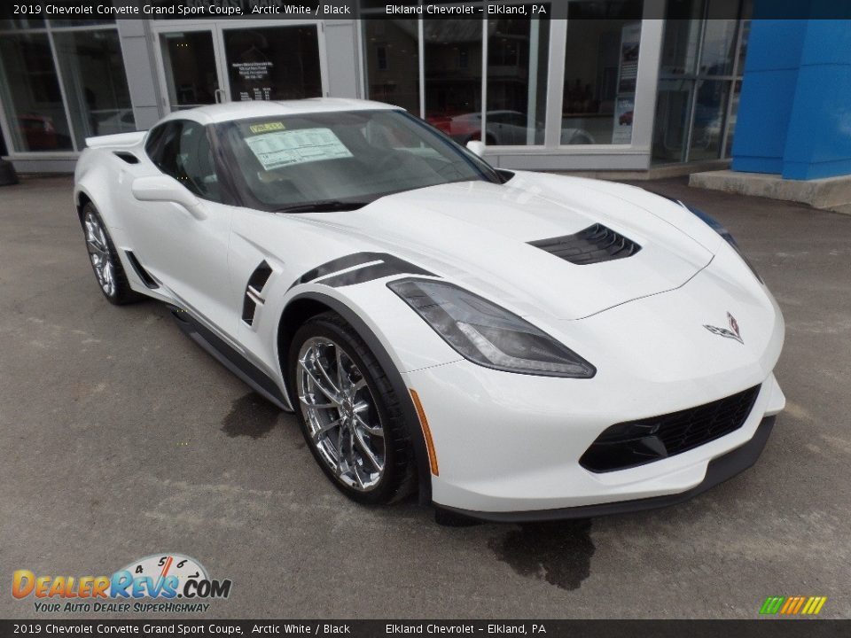 2019 Chevrolet Corvette Grand Sport Coupe Arctic White / Black Photo #1