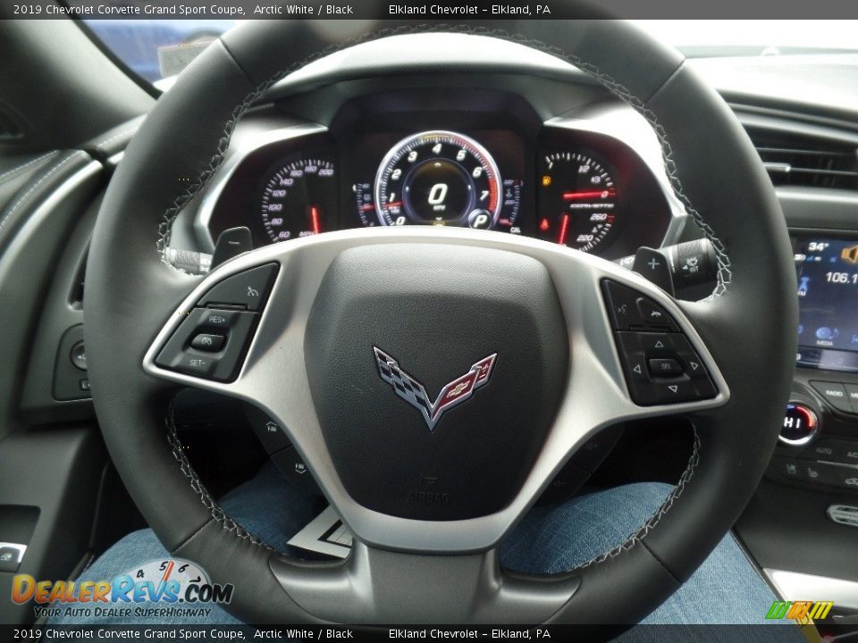 2019 Chevrolet Corvette Grand Sport Coupe Arctic White / Black Photo #28