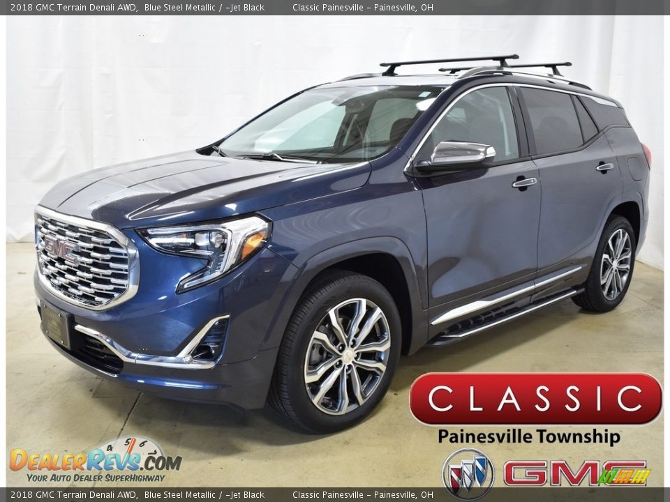 2018 GMC Terrain Denali AWD Blue Steel Metallic / ­Jet Black Photo #2