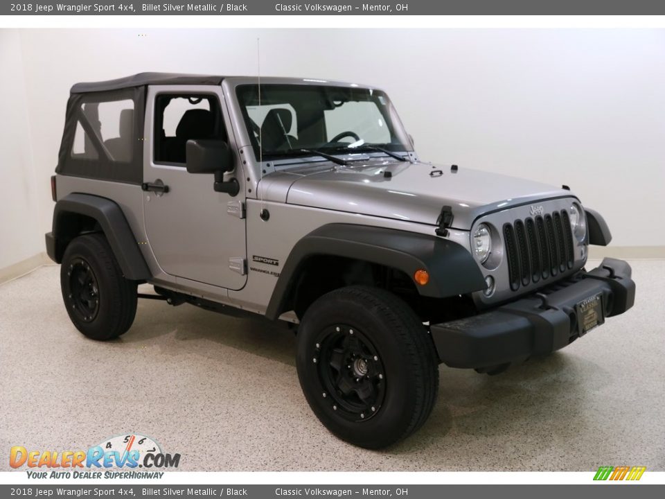 2018 Jeep Wrangler Sport 4x4 Billet Silver Metallic / Black Photo #1