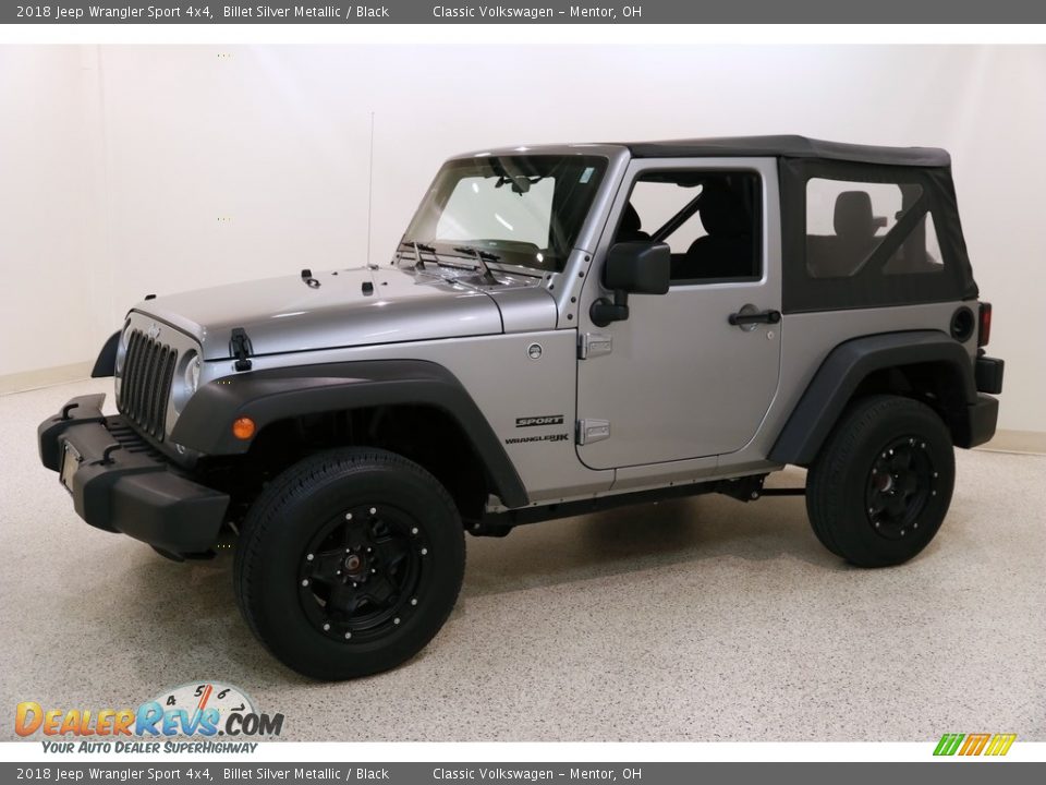 2018 Jeep Wrangler Sport 4x4 Billet Silver Metallic / Black Photo #3