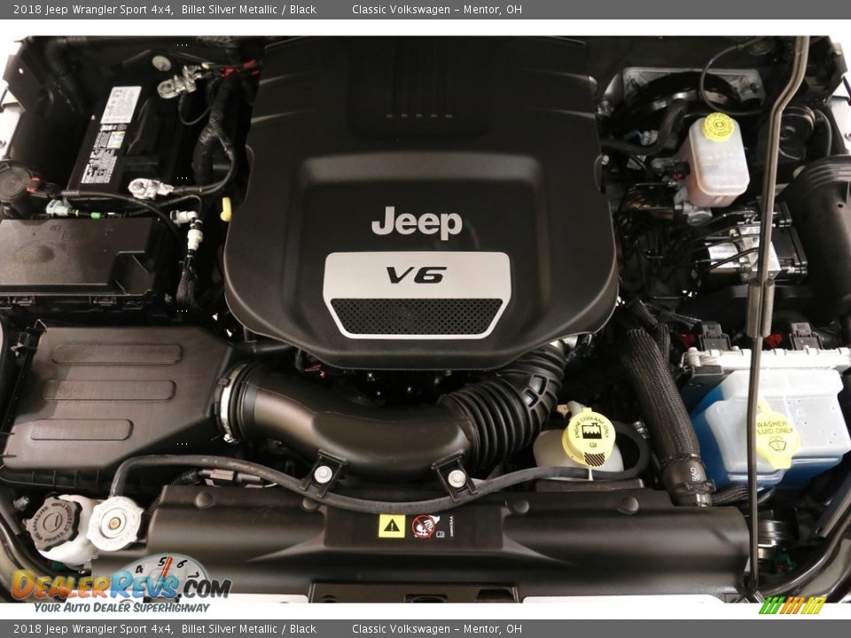 2018 Jeep Wrangler Sport 4x4 Billet Silver Metallic / Black Photo #15