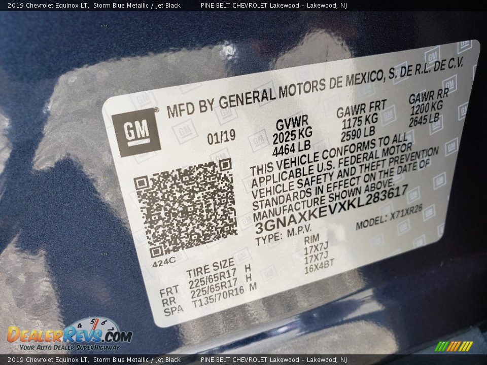 2019 Chevrolet Equinox LT Storm Blue Metallic / Jet Black Photo #9