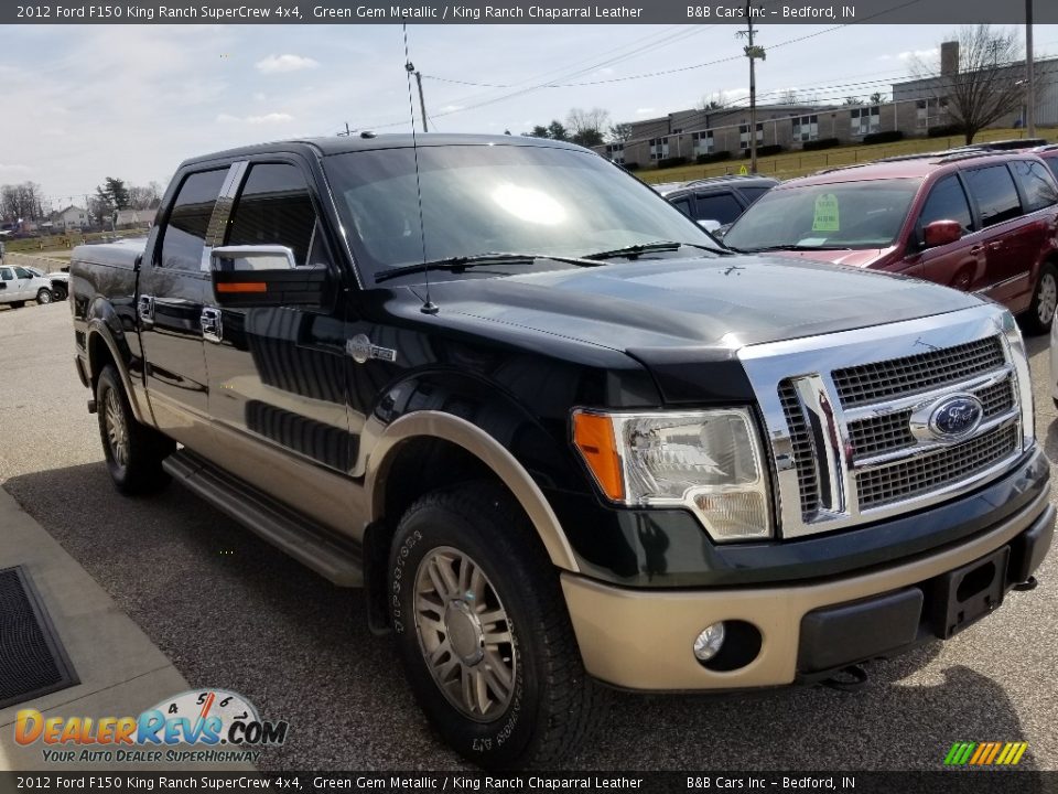 2012 Ford F150 King Ranch SuperCrew 4x4 Green Gem Metallic / King Ranch Chaparral Leather Photo #6