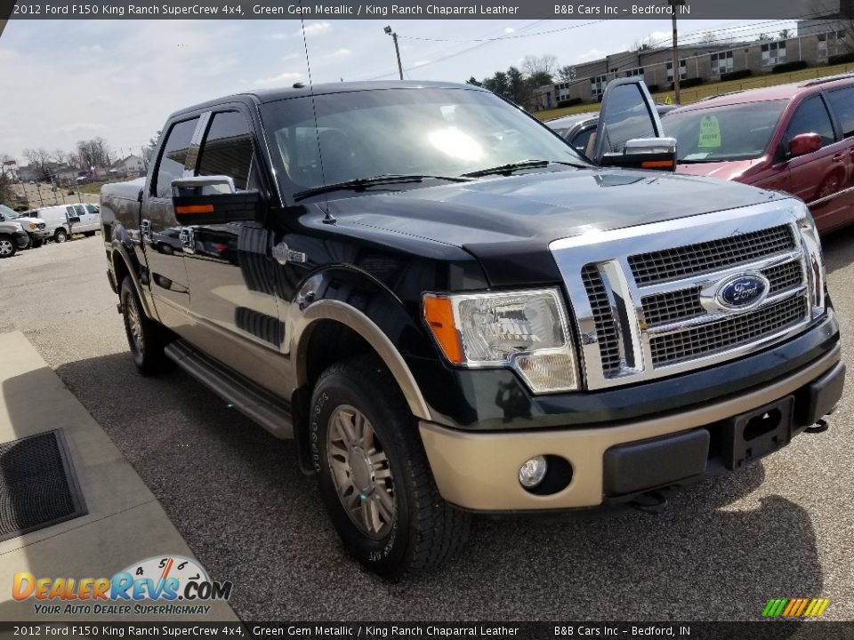 2012 Ford F150 King Ranch SuperCrew 4x4 Green Gem Metallic / King Ranch Chaparral Leather Photo #24