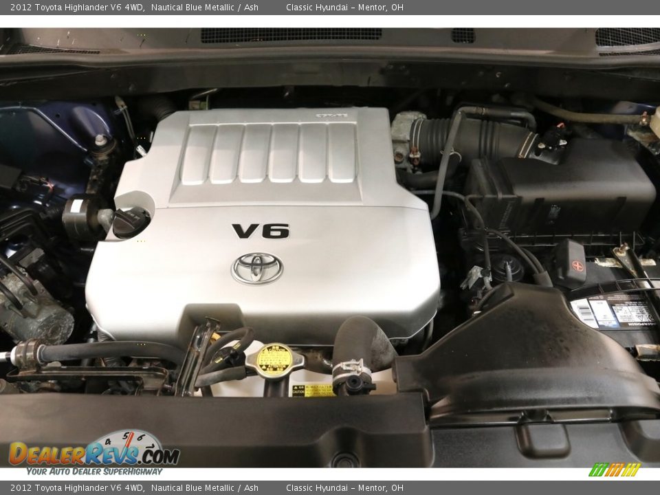 2012 Toyota Highlander V6 4WD Nautical Blue Metallic / Ash Photo #23