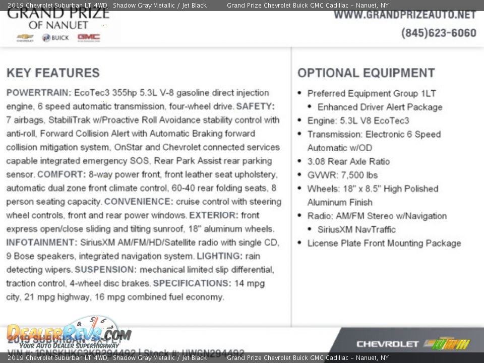 2019 Chevrolet Suburban LT 4WD Shadow Gray Metallic / Jet Black Photo #8
