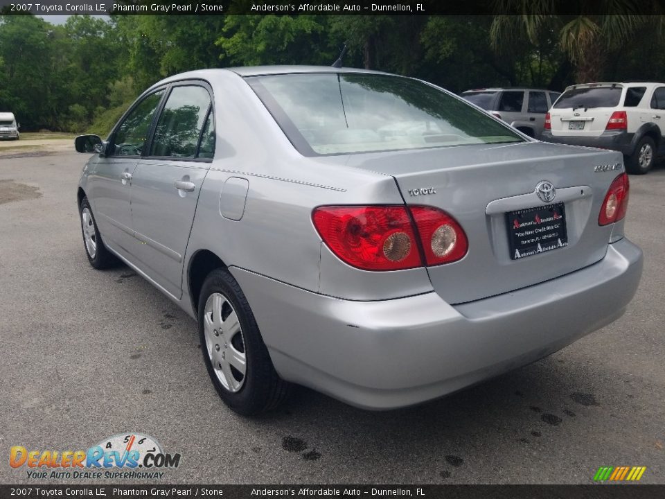 2007 Toyota Corolla LE Phantom Gray Pearl / Stone Photo #5