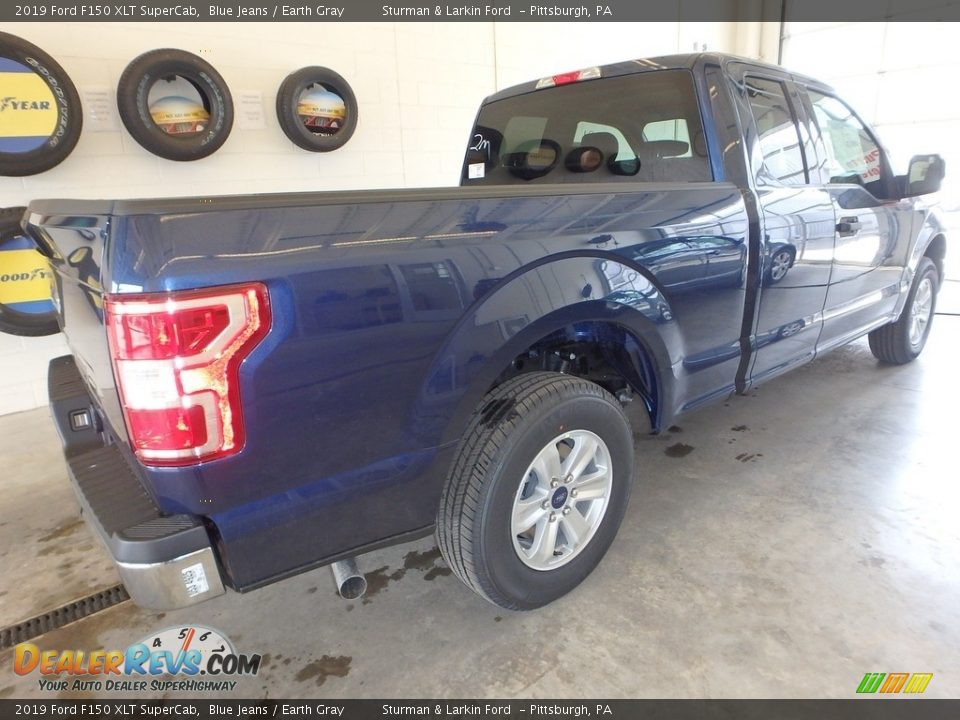 2019 Ford F150 XLT SuperCab Blue Jeans / Earth Gray Photo #2