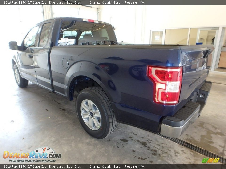 2019 Ford F150 XLT SuperCab Blue Jeans / Earth Gray Photo #3