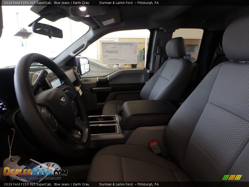 2019 Ford F150 XLT SuperCab Blue Jeans / Earth Gray Photo #6