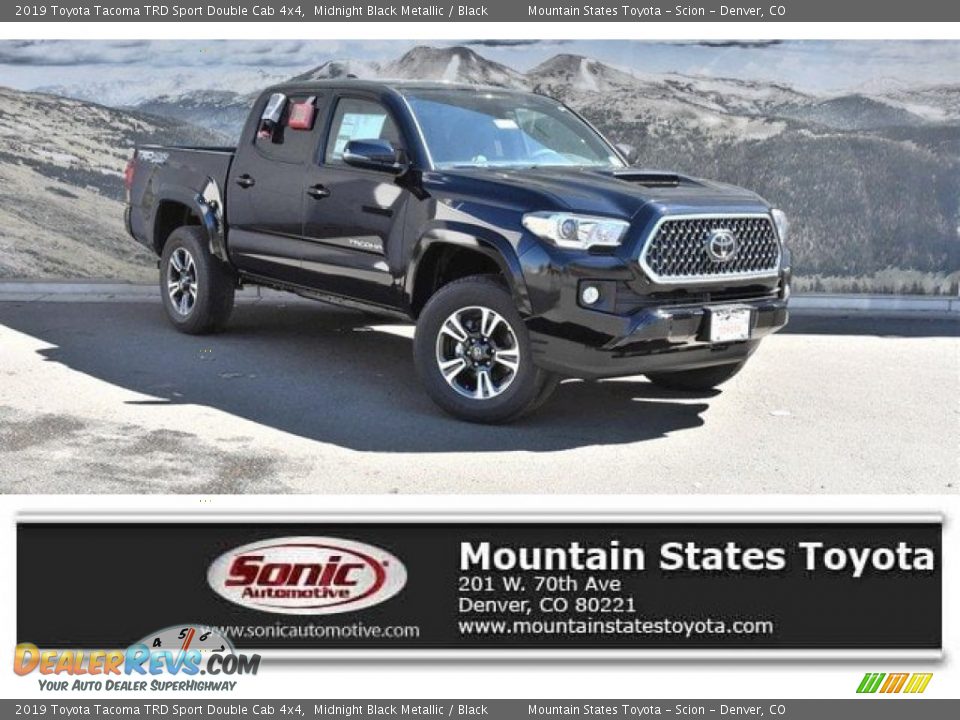 2019 Toyota Tacoma TRD Sport Double Cab 4x4 Midnight Black Metallic / Black Photo #1