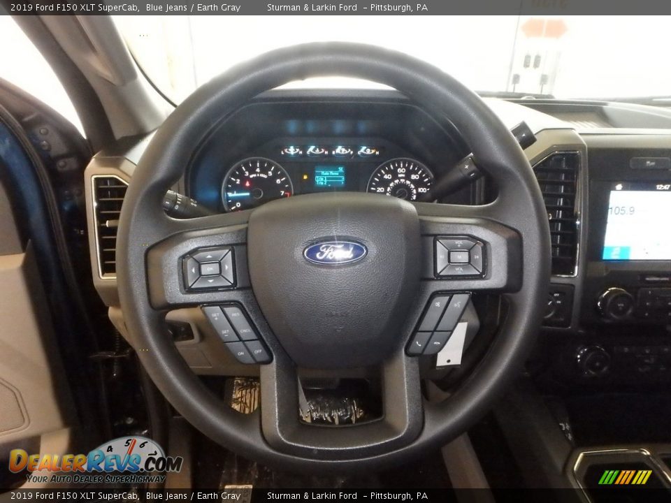 2019 Ford F150 XLT SuperCab Blue Jeans / Earth Gray Photo #13