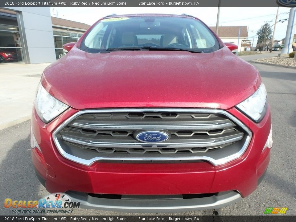 2018 Ford EcoSport Titanium 4WD Ruby Red / Medium Light Stone Photo #2