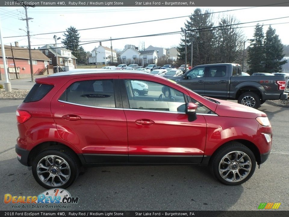 2018 Ford EcoSport Titanium 4WD Ruby Red / Medium Light Stone Photo #4