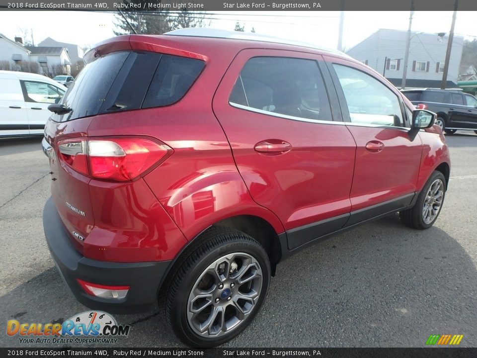 2018 Ford EcoSport Titanium 4WD Ruby Red / Medium Light Stone Photo #5