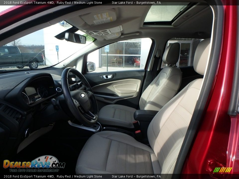 2018 Ford EcoSport Titanium 4WD Ruby Red / Medium Light Stone Photo #10