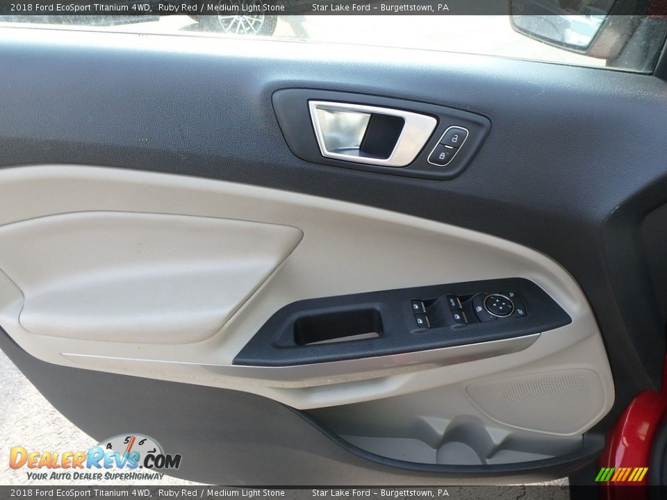 2018 Ford EcoSport Titanium 4WD Ruby Red / Medium Light Stone Photo #13