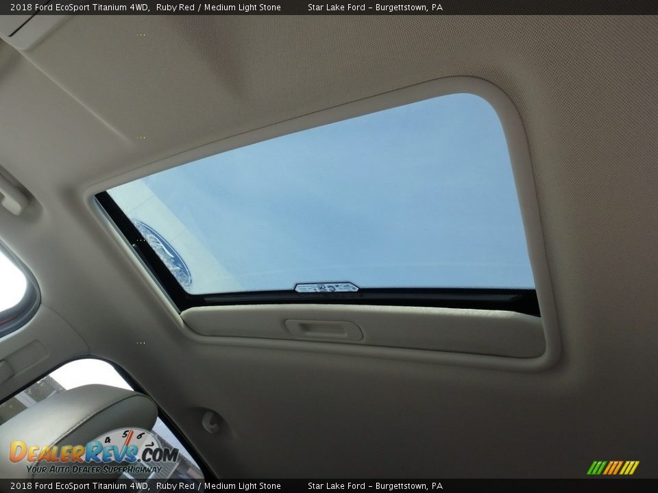 2018 Ford EcoSport Titanium 4WD Ruby Red / Medium Light Stone Photo #16