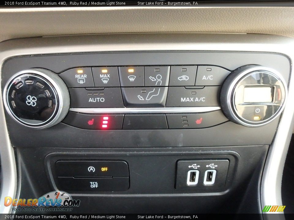 2018 Ford EcoSport Titanium 4WD Ruby Red / Medium Light Stone Photo #19