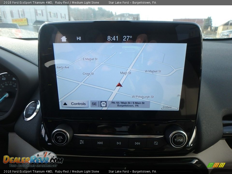 2018 Ford EcoSport Titanium 4WD Ruby Red / Medium Light Stone Photo #20