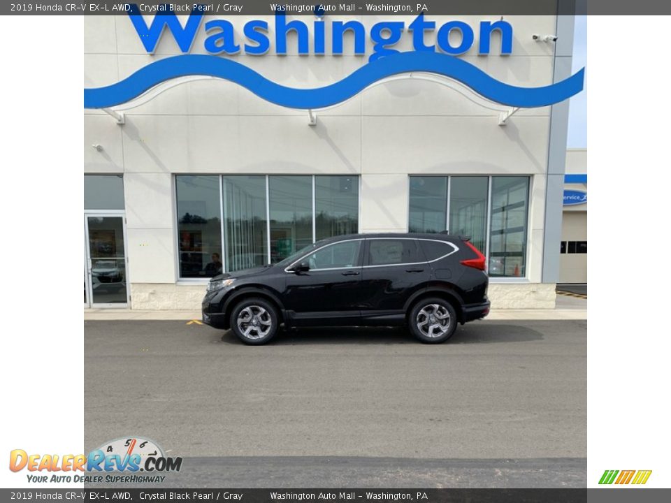 2019 Honda CR-V EX-L AWD Crystal Black Pearl / Gray Photo #1