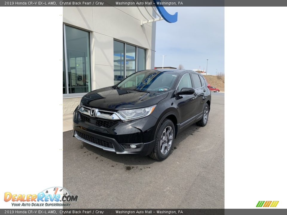 2019 Honda CR-V EX-L AWD Crystal Black Pearl / Gray Photo #2