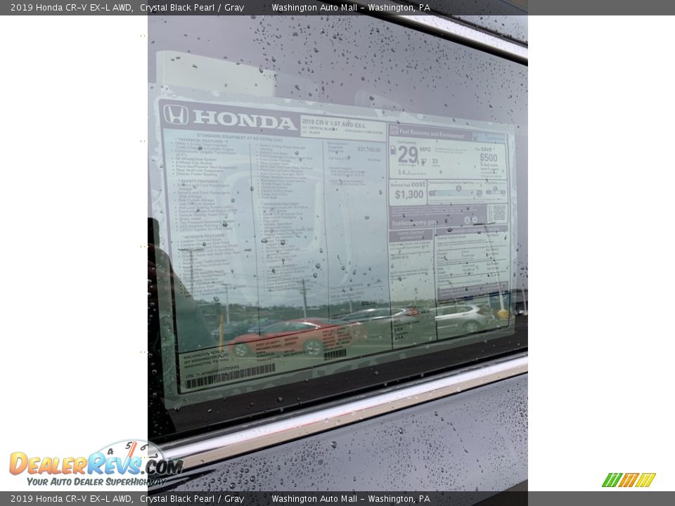 2019 Honda CR-V EX-L AWD Crystal Black Pearl / Gray Photo #15