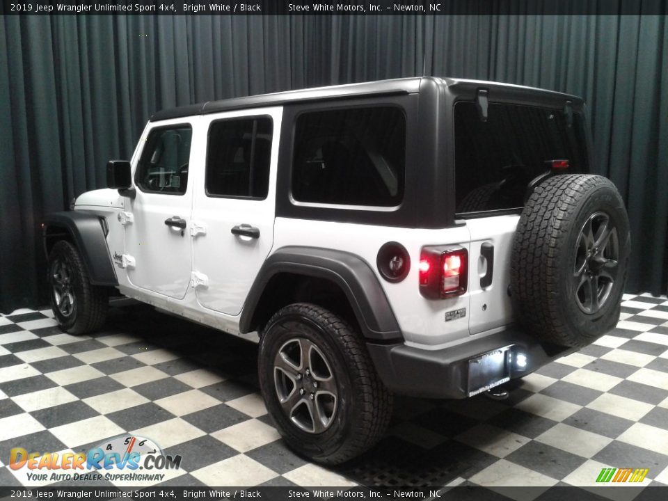 2019 Jeep Wrangler Unlimited Sport 4x4 Bright White / Black Photo #8