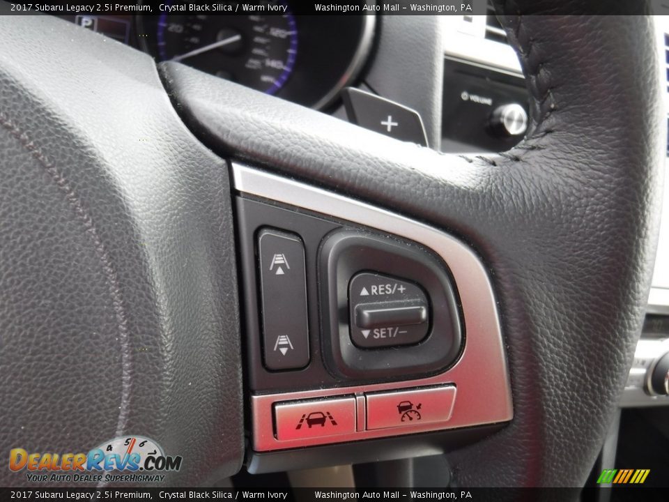 2017 Subaru Legacy 2.5i Premium Crystal Black Silica / Warm Ivory Photo #26