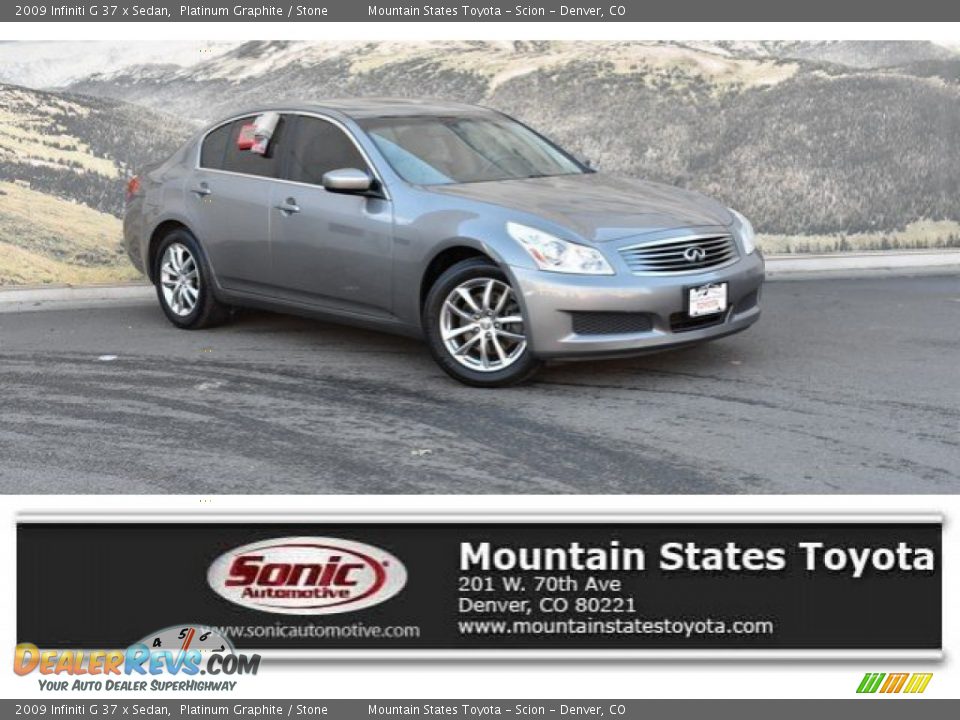 2009 Infiniti G 37 x Sedan Platinum Graphite / Stone Photo #1