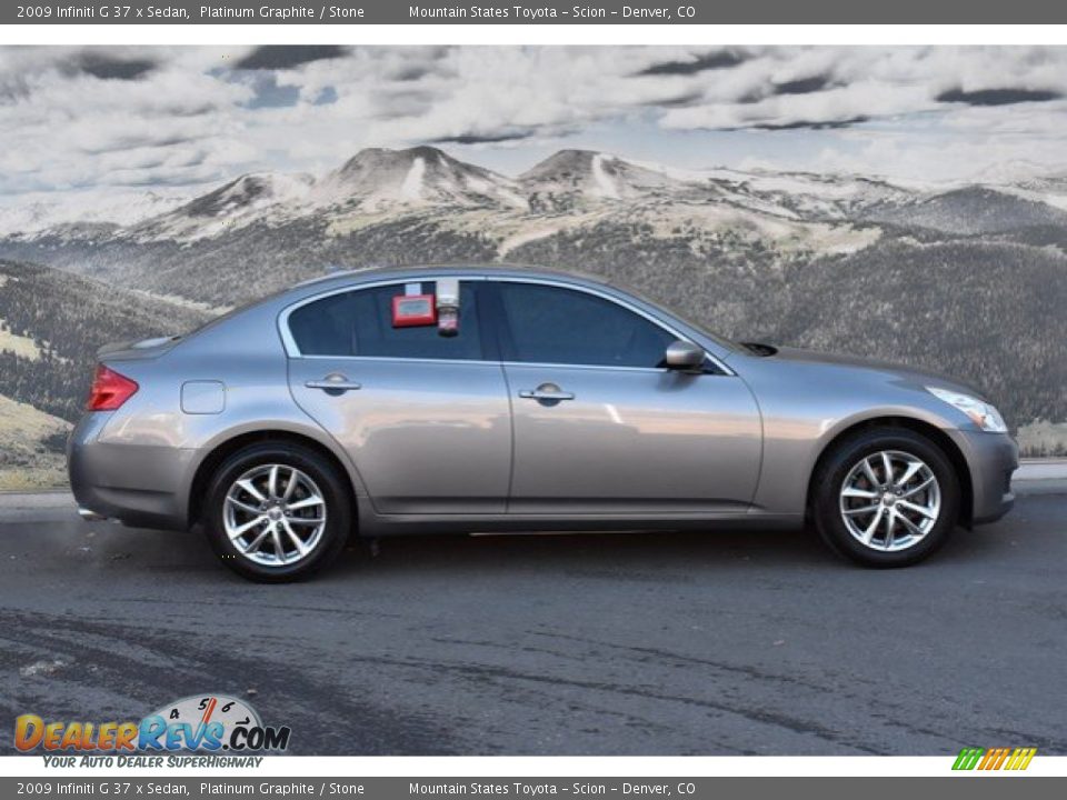 2009 Infiniti G 37 x Sedan Platinum Graphite / Stone Photo #2
